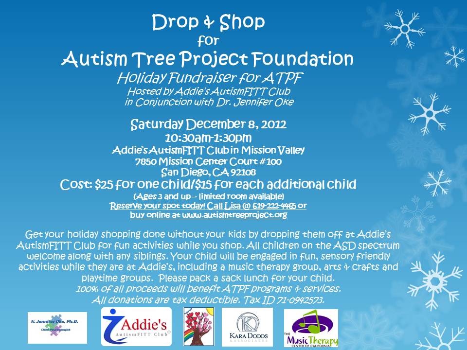 FUN Holiday Drop and Shop Day via Autism Tree (Fundraiser)