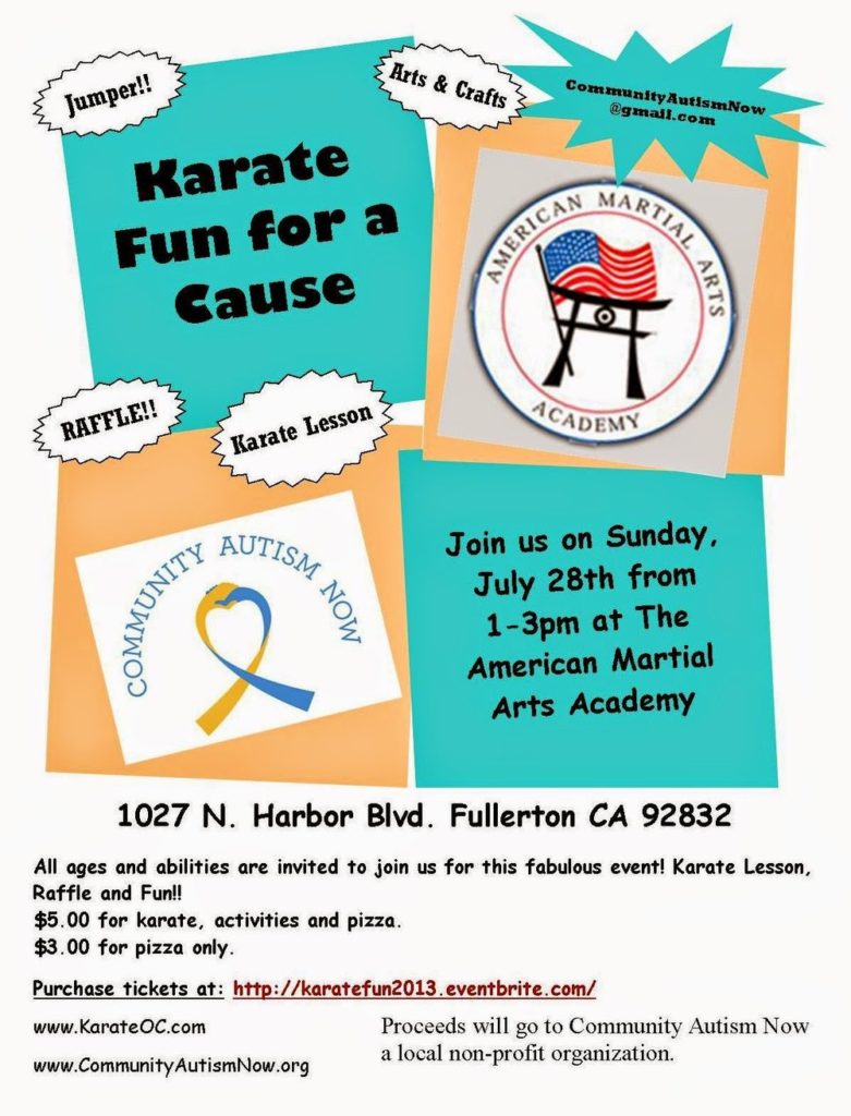 Karate for a Cause July 28th @CommunityAutism Giveaway ends 7/14