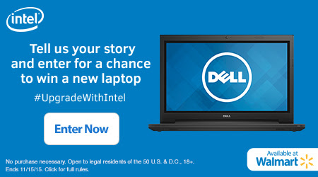 DEAL: Dell Inspiron Black 15.6″ Laptop at Walmart PLUS a Giveaway! #UpgradeWithIntel AD