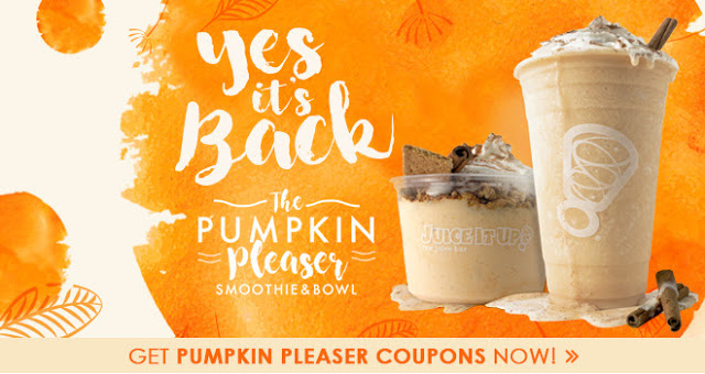 JUICE IT UP! Pumpkin Pleaser Smoothie is Back + Giveaway!