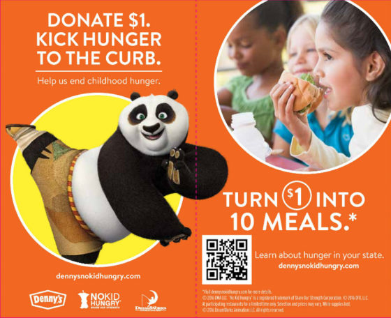 No Kid Hungry + Free Pancakes for Kids at Denny’s in September!