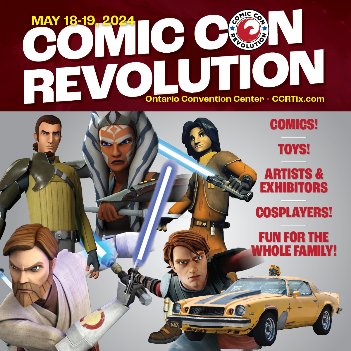 Comic Con Revolution Ontario May 18-19, 2024!